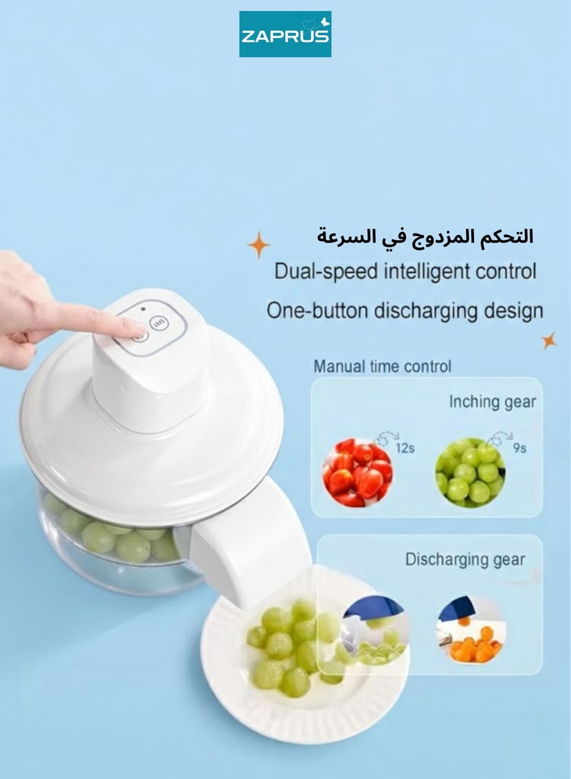 Zaprus Electric Vegetable Peeler & Garlic Peeling Machine – Rechargeable Automatic Fruit Skin Remover – Portable 50W Cordless Peeler for Cherry Tomatoes, Grapes & Garlic – Easy Clean Kitchen Gadget - Image 5